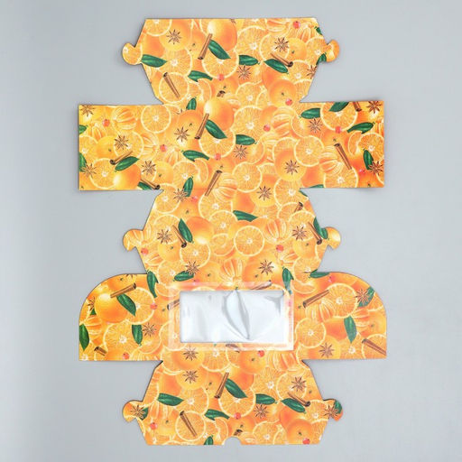 Цена за 5 шт. Коробка складная с двусторонним нанесением «Сладкого Нового года» 16×10×10 см