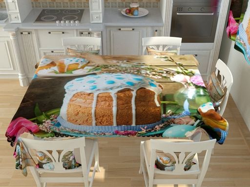 Скатерть Пасхальная коллекция 10 Габардин 145*145 см