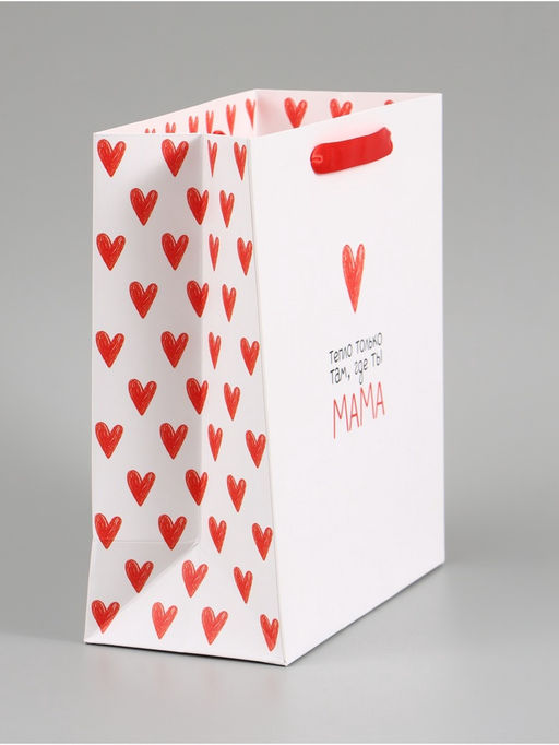 Цена за 2 шт. Пакет подарочный «Любимой мамуле», 23×27×11.5 см