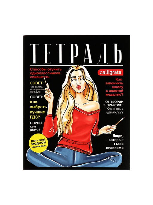 Комплект тетрадей из 4 шт, 96 листов, клетка, Fashion, обложка мелованный картон, блок офсет - Calligrata фото 9
