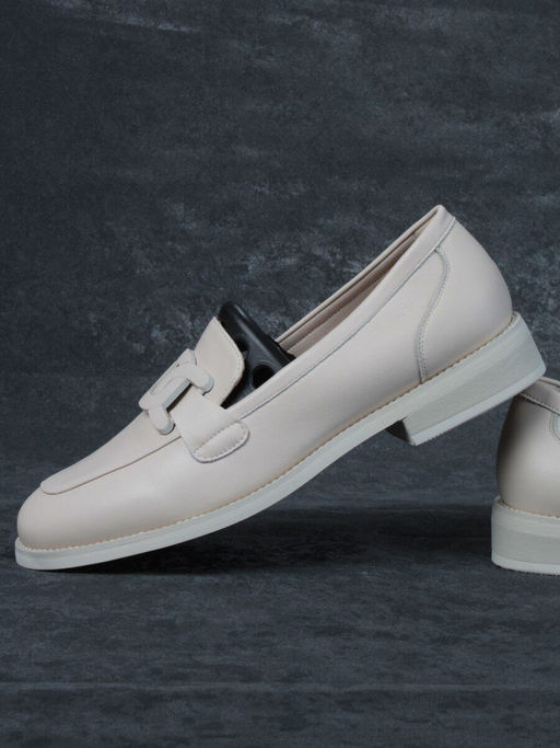 03-DJ32-1 BEIGE Лоферы женские (натуральная кожа) - Фабричный китай фото 15