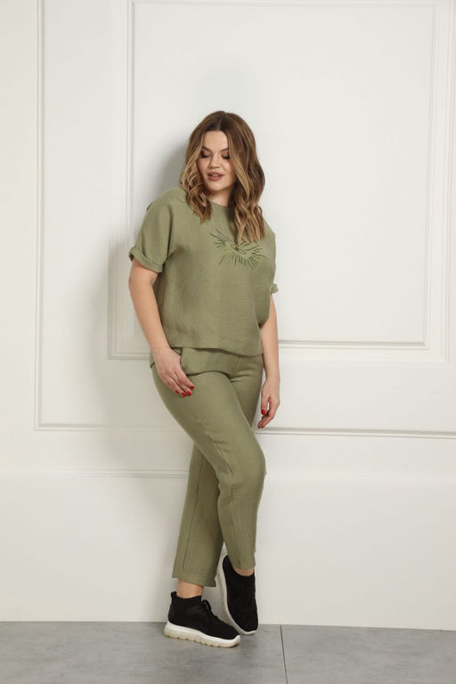 Свитшот AMORI 6348 зеленый  фото 3