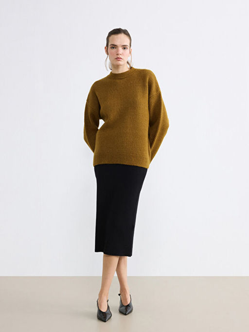 Bisiklet Yaka Kad?n Triko Kazak