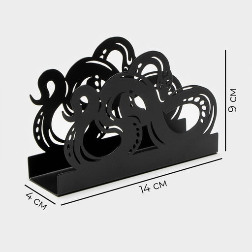 Салфетница Magistro «Змея», 14×4×9 см, чёрная