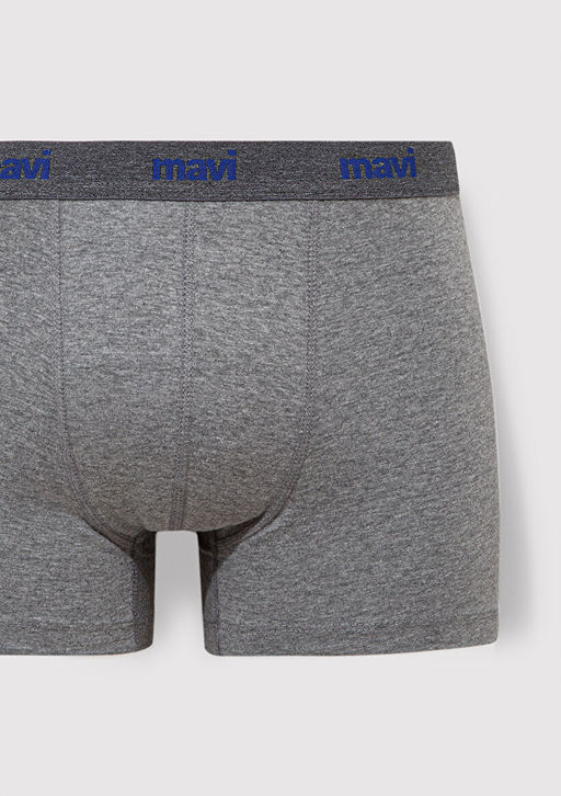 Gri Basic Boxer - Mavi фото 2