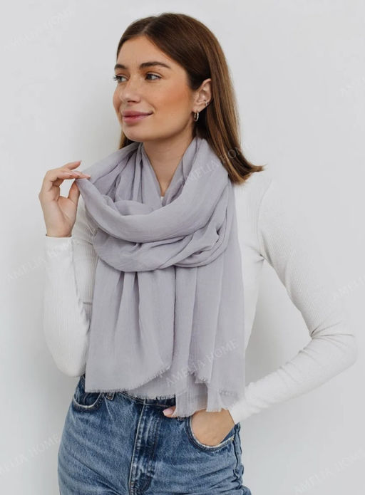 K13581 Палантин 90/180 хлопок СТАЛЬ