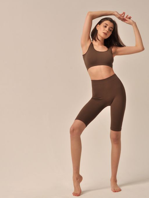 Топ в рубчик на широких бретелях - My фото 42