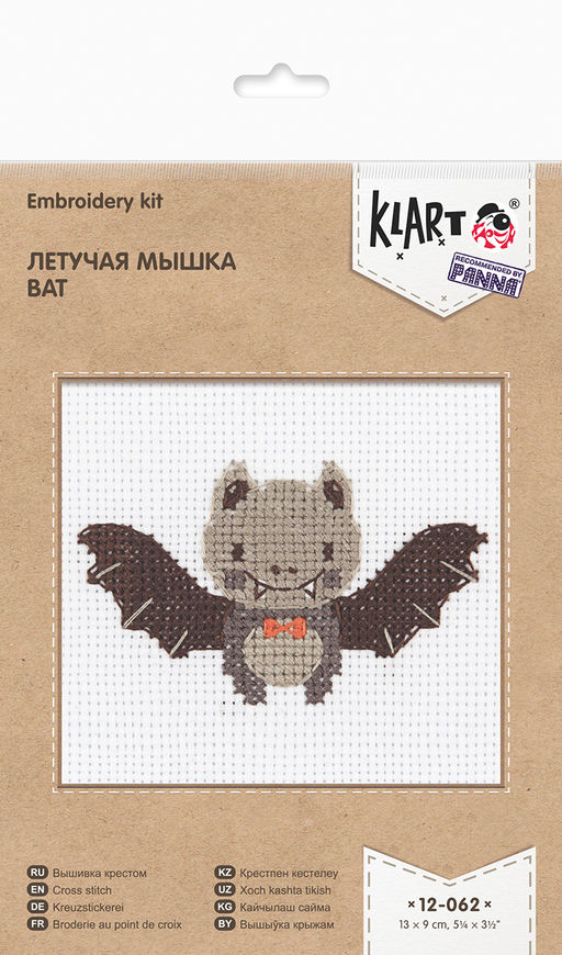 Klart набор для вышивания 12-062 Летучая мышка 13 х 9 см