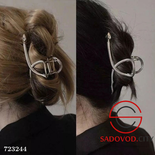 Металлическая заколка для волос в форме змеи - Bruno фото 3