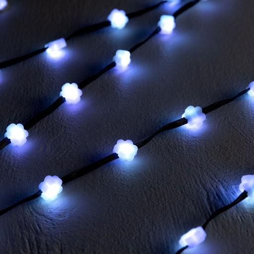 Умная гирлянда Нить 5 м роса с насадками Цветочки, IP20, тёмная нить, 100 LED, пульт ДУ, приложение, свечение RGB, USB - Luazon lighting фото 7