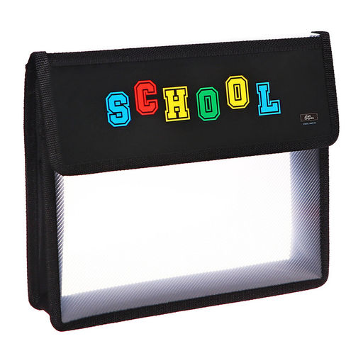 Папка для тетрадей, А5, пластиковая, 23×19×5 см, School