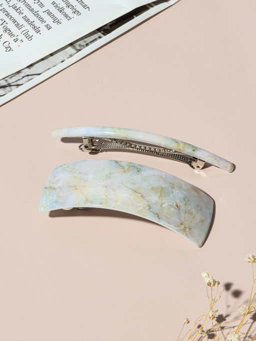 Цена за 2 шт. Заколки - автомат для волос «Мраморный узор», набор 2 шт., 9 см и 9.5 см