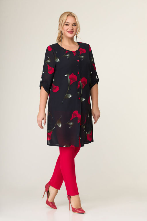 Костюм Svetlana Style 970 синий/красный цветы