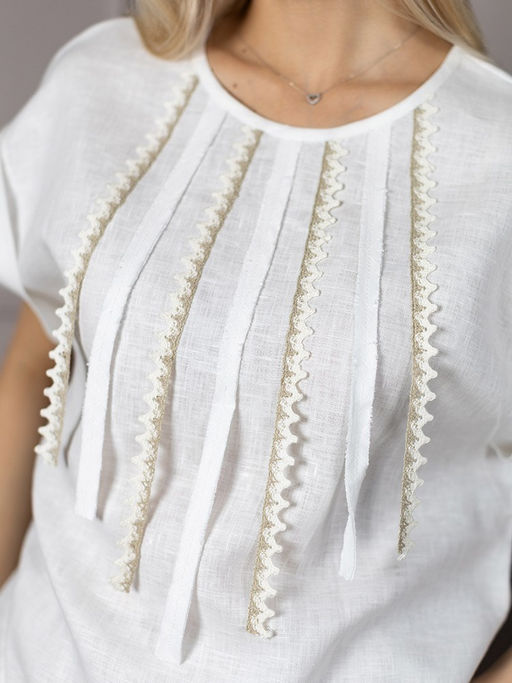 Блузка лен 57%, вискоза 43%