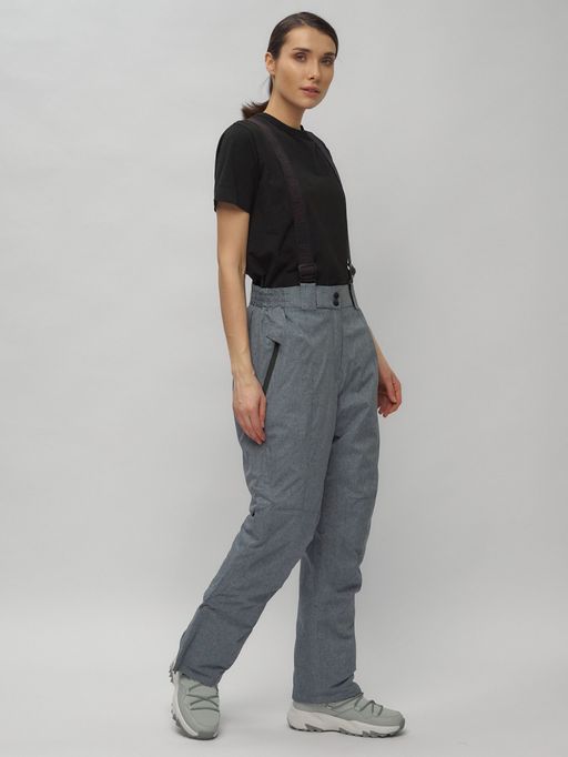 Горнолыжный костюм женский большого размера фиолетового цвета 02272-3F