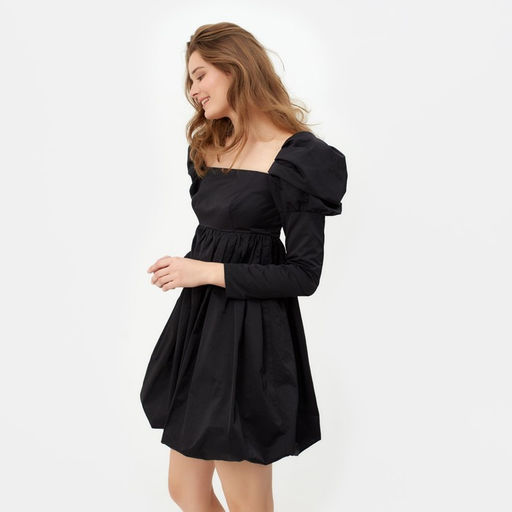 Платье женское короткое MINAKU: PartyDress, чёрное, размер 42-44