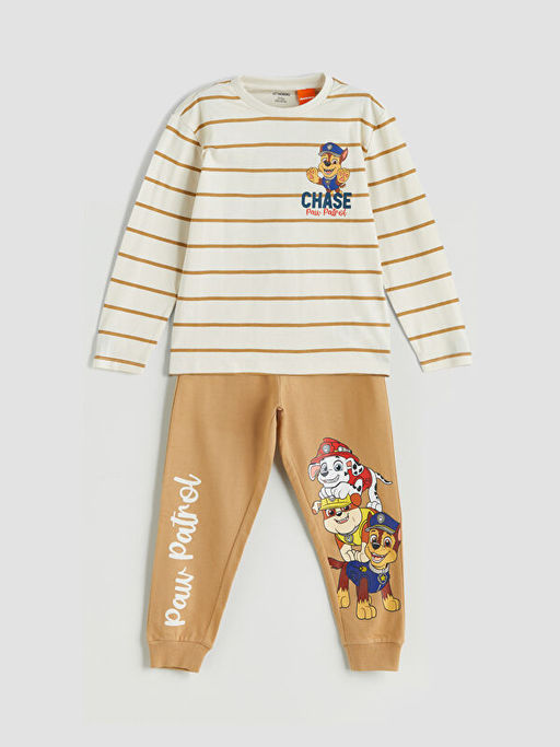 Paw Patrol Bask?l? Erkek ?ocuk Sweatshirt ve E?ofman Alt 2li