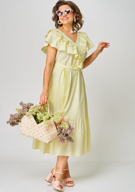 Платье EVA GRANT 7225М лимонный