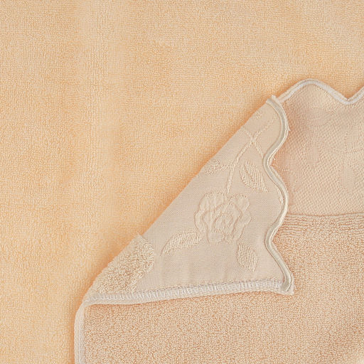 Полотенце махровое "Утренняя роза" 50х90см, хлопок 100%, бежевый (Китай)