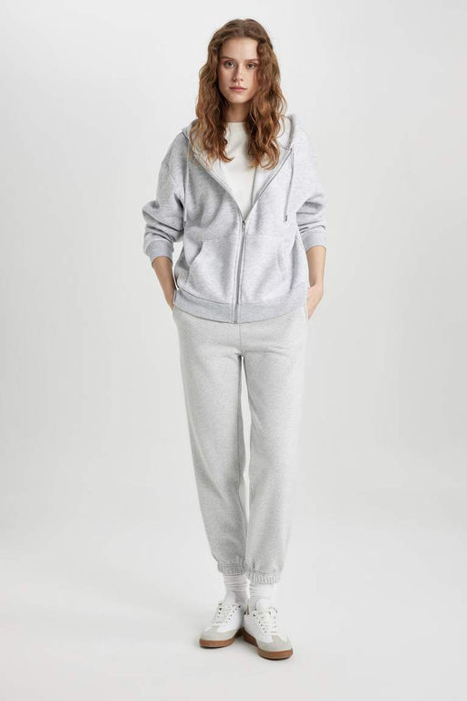 Толстовка на молнии с капюшоном Relax Fit - Defacto фото 2