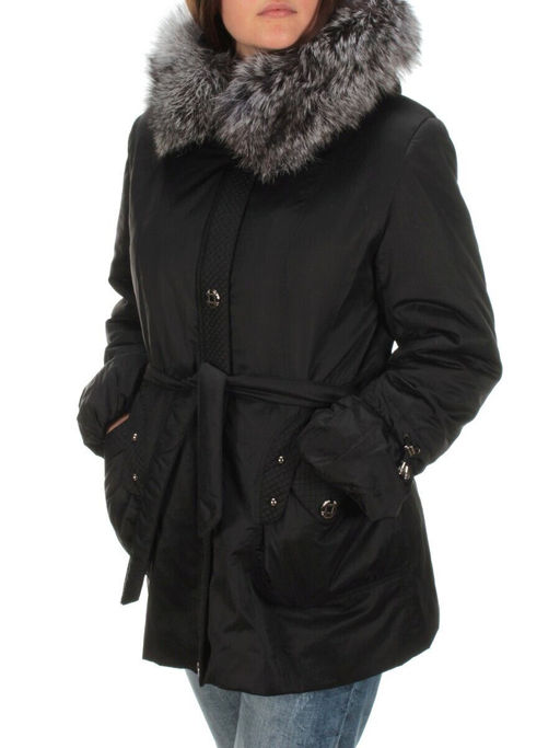 2012 BLACK Куртка зимняя женская с подстежкой (натуральный мех)