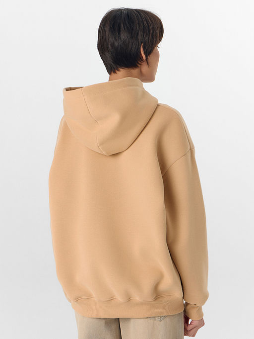 Теплое худи женское бежевое с начесом - Mark formelle фото 3