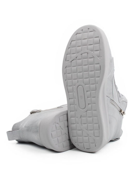 01-A324-6B GRAY/LT. BLUE Ботинки демисезонные женские (натуральная кожа)