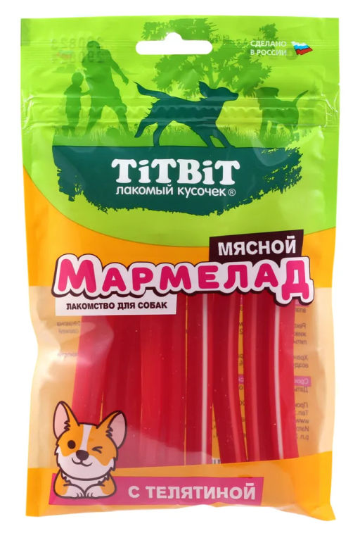 Титбит Мармелад д/соб.мясной с телятиной 120 г. 1/20 - Titbit фото 2