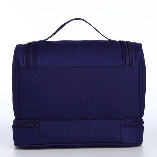 Косметичка - несессер дорожная на молнии, с ручкой, с отделами, синяя - Simaland фото 2