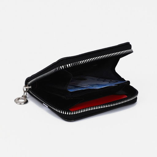 Кошелёк «Аниме» на молнии, отдел для карт, для монет, чёрный