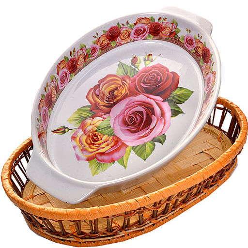 24802 Форма 2 предм.2,1 +1,6л 33х5 + 27х4см РОЗЫ МВ (х6) - Mayer&boch фото 2