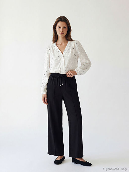 Beli Lastikli Geni? Pa?a Kad?n Pantolon