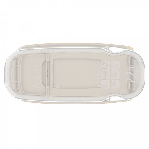 Контейнер для сыпучих продуктов 2,2л, 17х8,5х26,5см, полипропилен, слоновая кость (Россия) - Домашняя мода фото 4