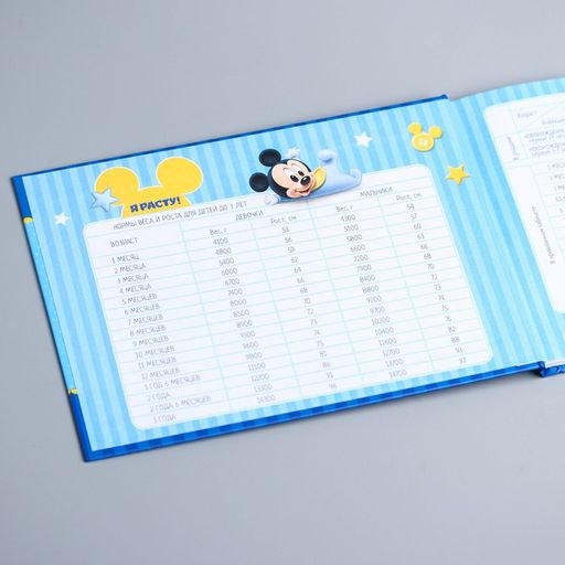 Медицинская карта История развития ребёнка, Микки Маус, 40 листов - Disney фото 13