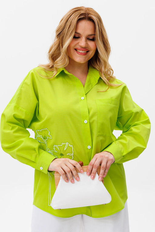 Рубашка Michel Chic 778 салатовый  фото 2
