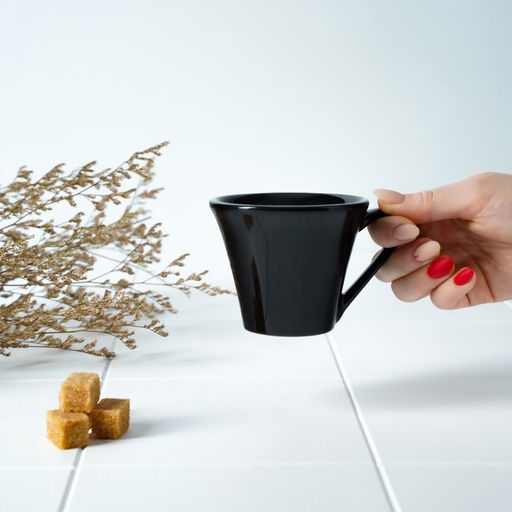 Кружка керамическая Доляна Coffee break, 180 мл, цвет чёрный  фото 7