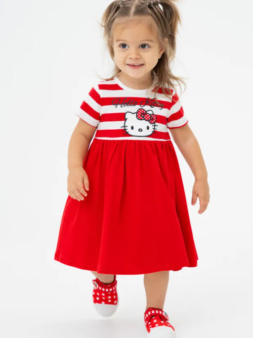 PlayToday / Платье-боди детское трикотажное для девочек  фото 3