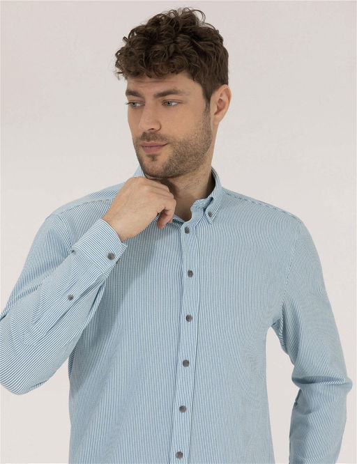 Aqua Slim Fit Uzun Kollu G_mlek - Pierre cardin фото 3