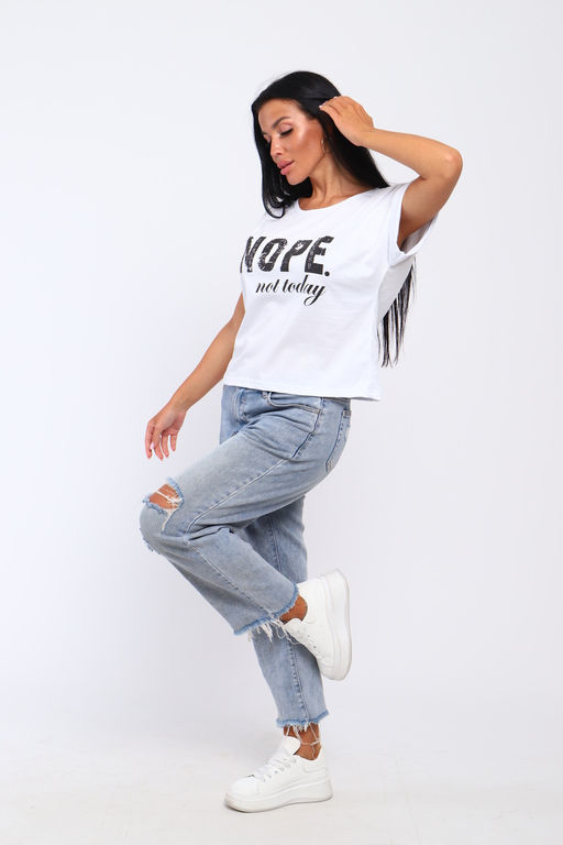 Футболка с надписью Nope, not today, Арт. 804