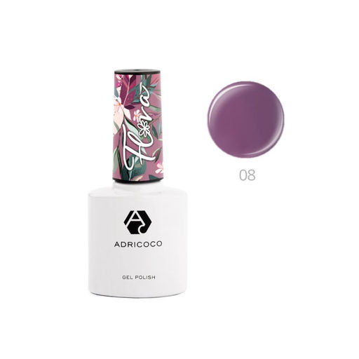 ADRICOCO Гель-лак для ногтей / Flora №08, королевская орхидея, 8 мл  фото 2