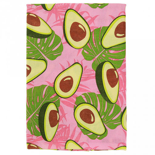 Шторы для кухни, 2шт 148х160см "Авокадо, вид 7/1", на шторной ленте, рогожка (хлопок 100%) 171г/м2, упаковка классическая, пакет ПВХ 32х41см, "Домашняя мода" (Россия)