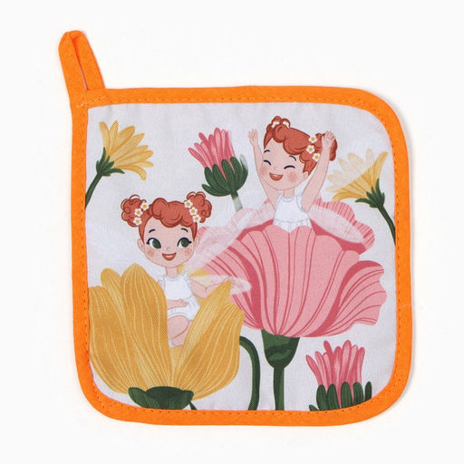 Прихватка Доляна Весна 17х17 см, 35% хл, 65% пэ, ватин 250 г/м2  фото 2