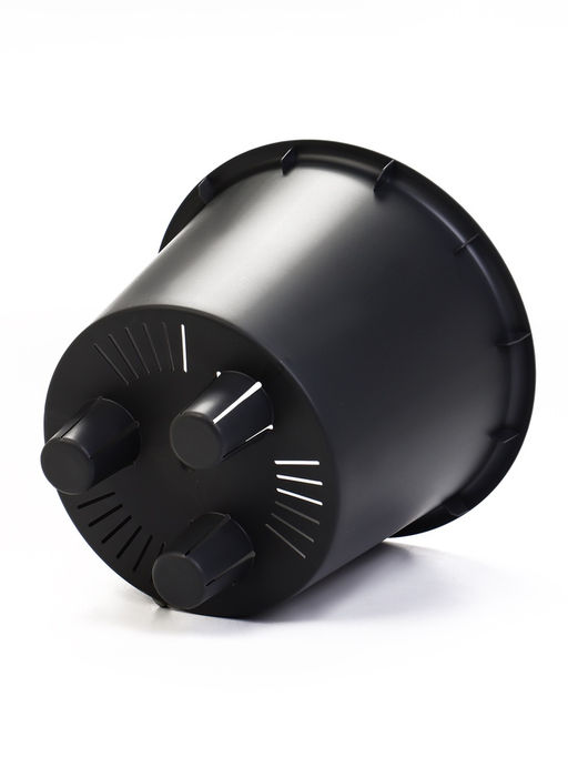 Кашпо для цветов «Микрит», 1 л, d=15 см, h=14 см, со вставкой, пластиковое, серое