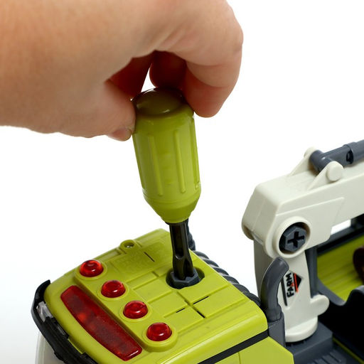 Конструктор винтовой Лесопогрузчик, свет, звук, инерция, 76 деталей - Simaland фото 10