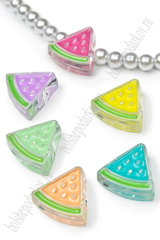 Бусины декоративные "Арбуз" 2,5*2,3 см (20 шт) SF-7769, ассорти