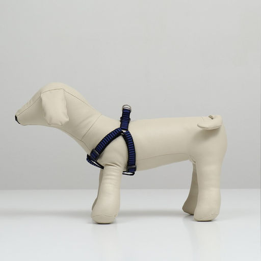 Шлейка рельефная 36-49 х 1,5 см, сине-чёрная - Пижон фото 3