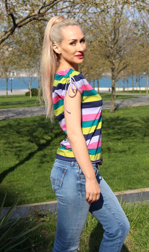 МАЙКА МА194 ЦВЕТНАЯ ПОЛОСКА - Assana фото 3