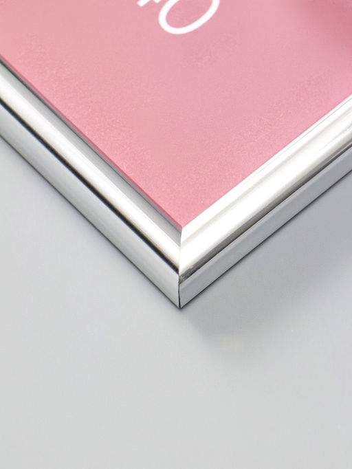 Фоторамка для фото 30×40 см Oframe, пластик, серебро, (пластиковый экран)