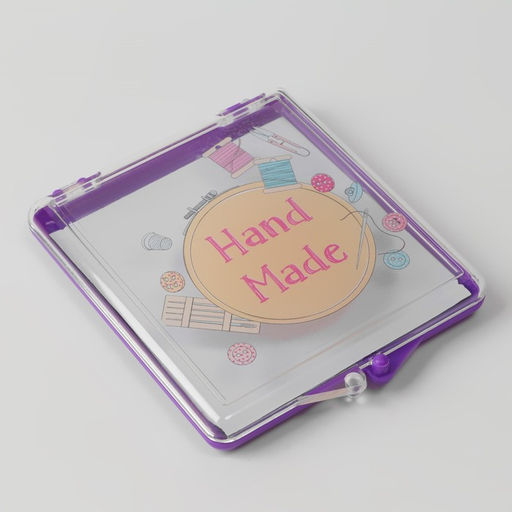 Игольница магнитная Hand made, 7×8 см, фиолетовая