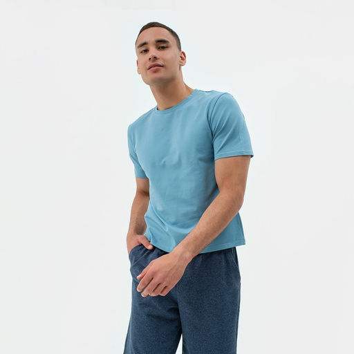 Футболка мужская MINAKU REGULAR FIT: цвет голубой, р-р 50